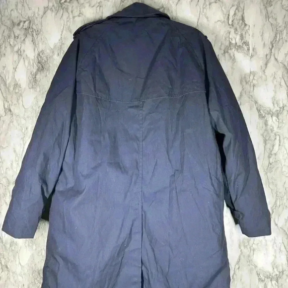 DSCP Defender Collection Navy Blue Military Trench Coat Removable Liner Size 40R - Picture 4 of 6